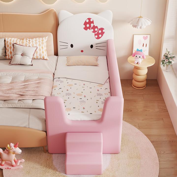 森国径儿童拼接床加宽床边床宝宝小床婴儿床拼接大床可定制小猫款