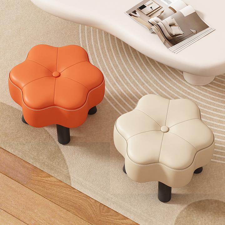 小凳子家用客厅轻奢矮凳换鞋凳沙发茶几小板凳软包创意花朵儿童凳