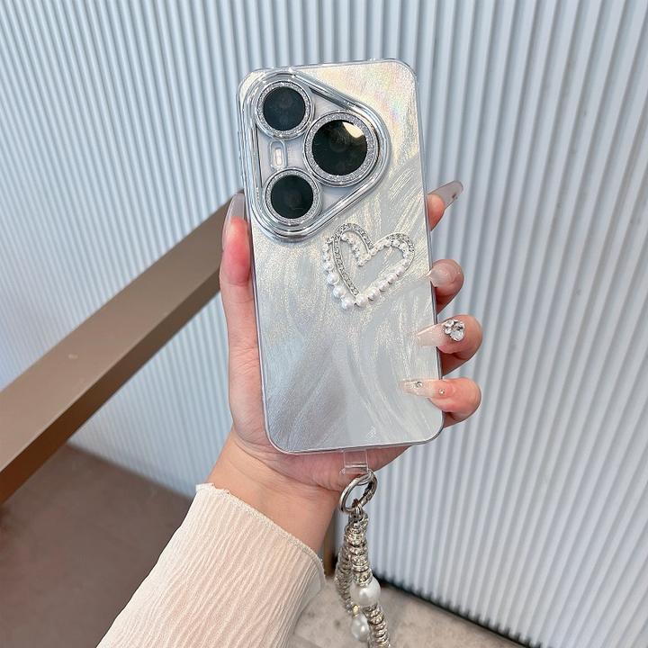适用华为pura80手机壳pura80pro全包带镜头膜pura80pro+镜子支架