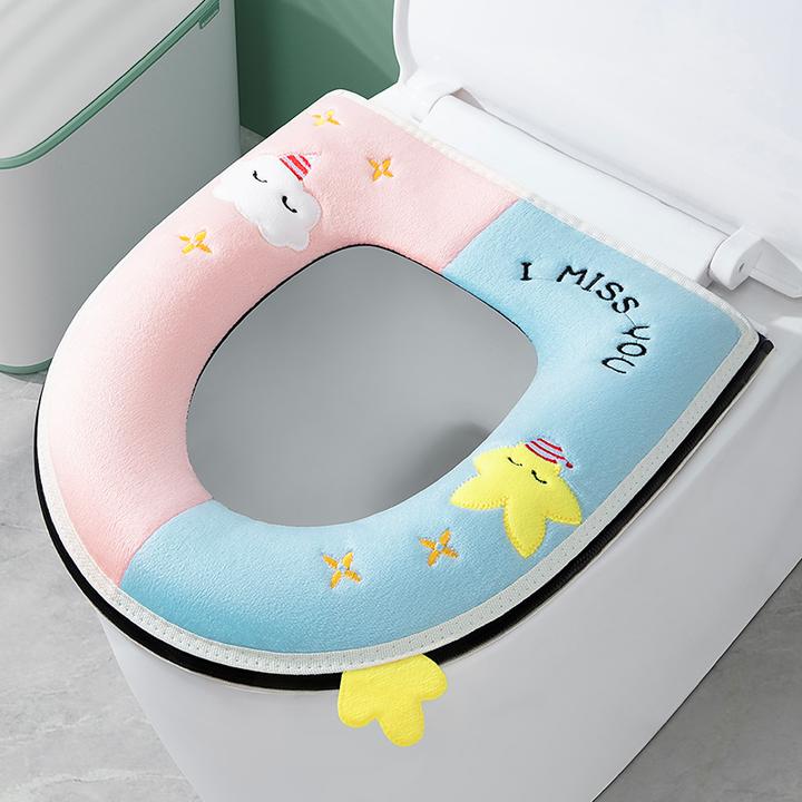 马桶垫冬季加厚2025新款家用拉链款厕所坐便器垫圈套防水四季通用