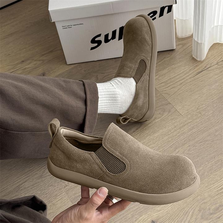 休闲软底大头2025新款复古百搭休闲懒人一脚蹬春夏潮流款秋冬男士