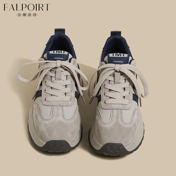 FALPOIRT 厚底德训鞋女2025秋新款爆款休闲运动阿甘鞋ins潮流百搭