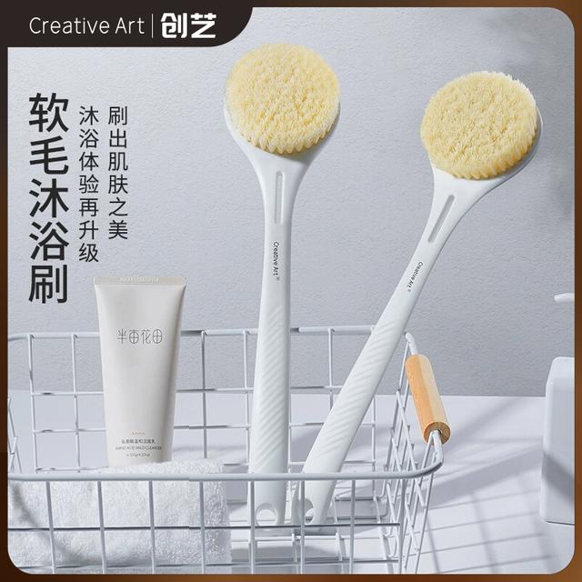 CA洗澡刷子搓背神器软毛长柄沐浴刷搓泥强力不求人擦后背刷身体刷