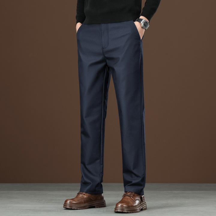 Leekody香港秋季高端休闲裤男款修身直筒免烫弹力商务通勤长裤子