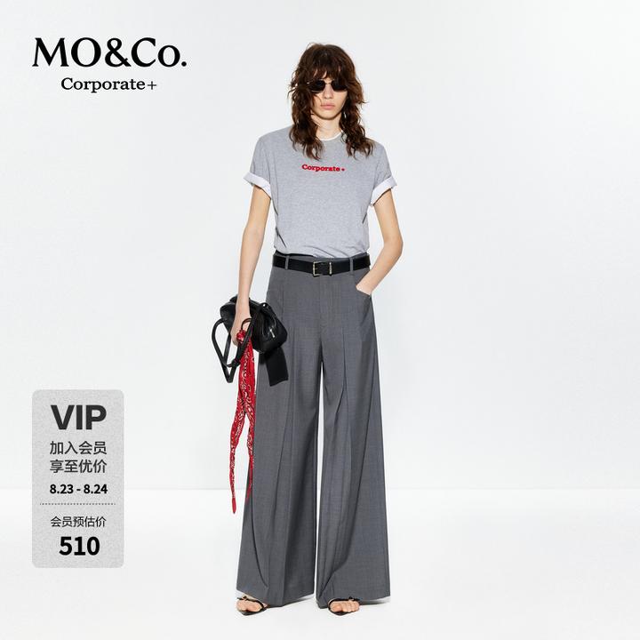 【C+系列】MOCO短袖T恤2025夏新品贴布绣圆领宽松棉质MBE2TEE008