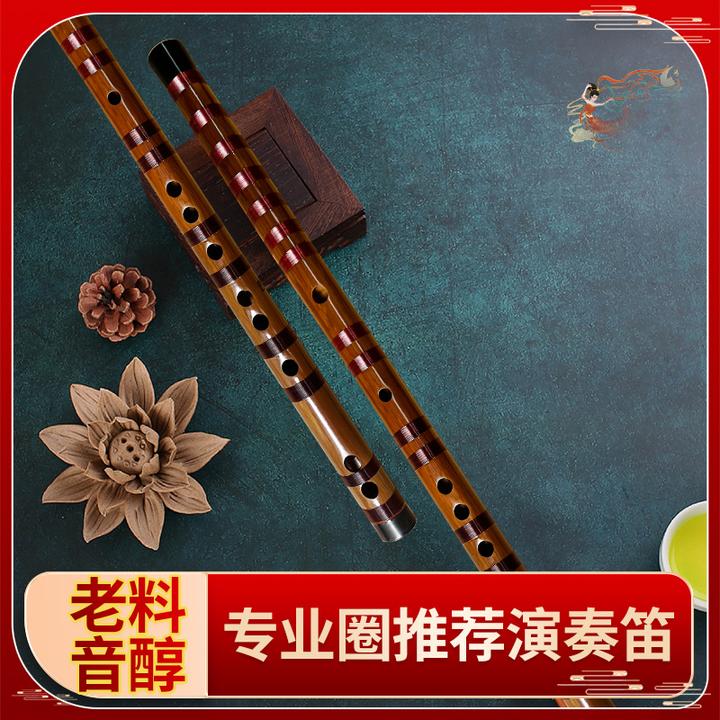 【洪哥专业演奏笛】新手初学入门笛子E调F调黑牛角满线头一节整支笛