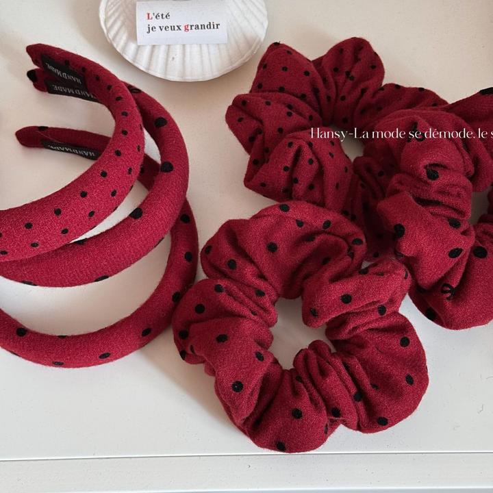 新年红色波点大肠发圈女高级感发绳高弹力头绳马尾皮筋头饰发饰