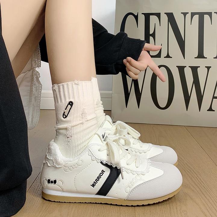 回力加绒保暖德训鞋女2025冬季新款软底轻便小白鞋百搭上班鞋子