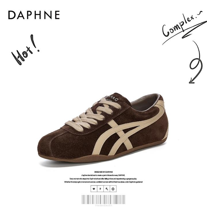 达芙妮网红爆款复古德训鞋女2025秋季阿甘女鞋轻便减震软底运动鞋