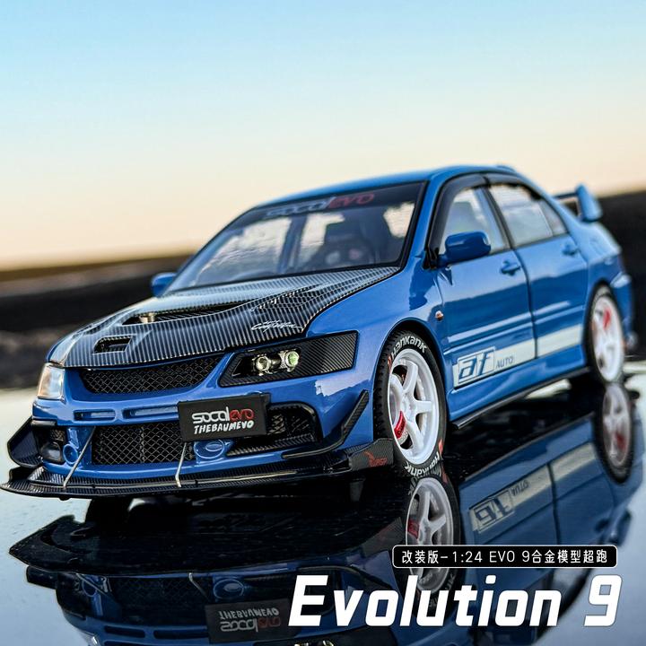 正版授权九代三菱evo车模仿真合金改装版汽车模型赛车男孩玩具车