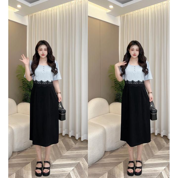 【玲胖胖 都灵学妹】宽松时尚百搭女显瘦大码女装连衣裙LPP61602