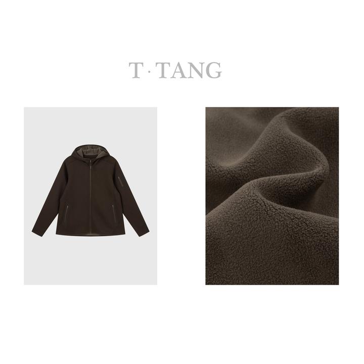 FL秋冬加厚保暖防风纯色休闲时尚工装风拉链连帽外套【6039】