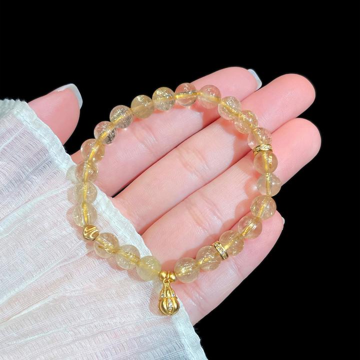白昼集/葫芦金发晶手链/天然黄水晶手串女款招财转运轻奢小众精致