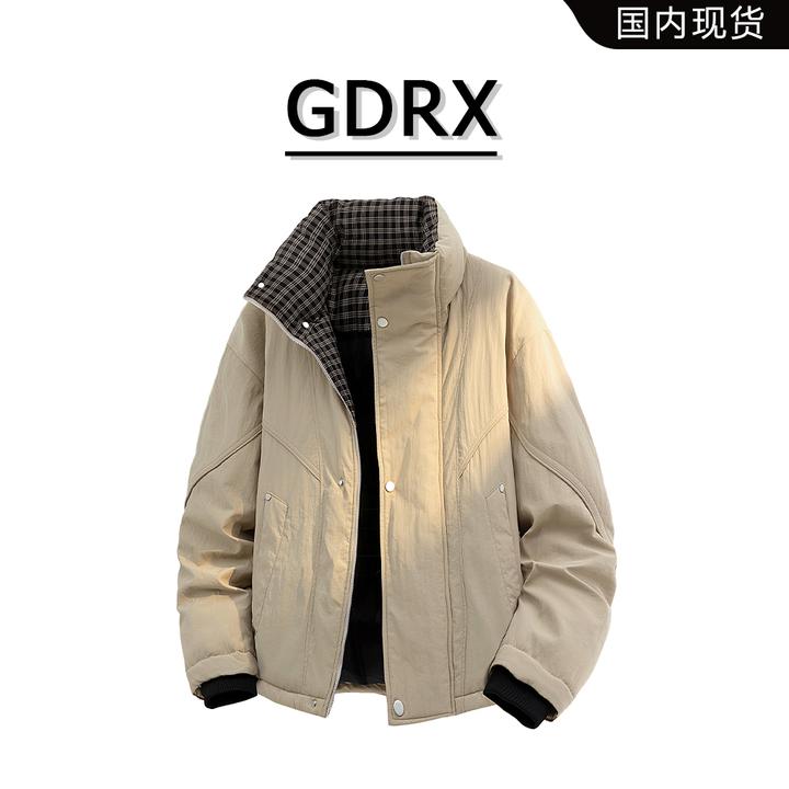GDRX美式立领棉衣男冬季新款潮流防风百搭外套轻奢痞帅男生衣服