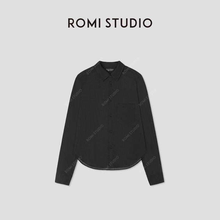 ROMI STUDIO“去繁就简”100%苎麻高级感老钱风轻薄衬衣 RWCRSW3793