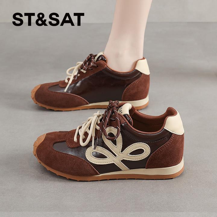 星期六复古运动鞋女士新款秋季明星同款德训鞋休闲百搭低帮女鞋子