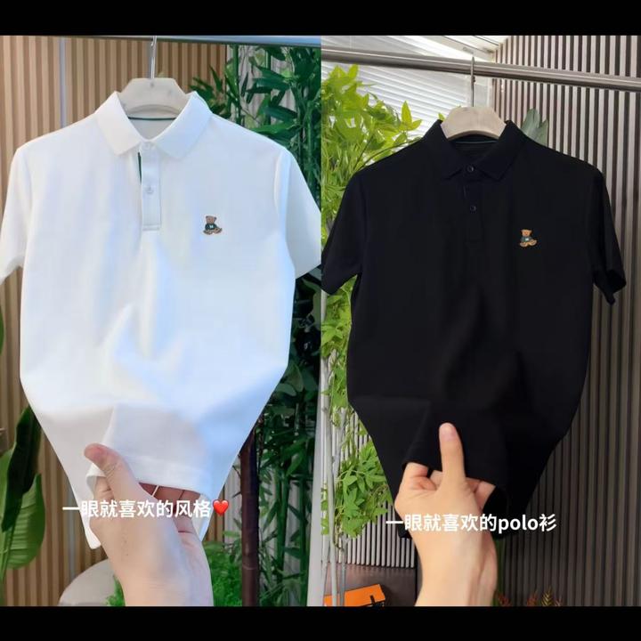 男士精致刺绣小熊POLO衫5607