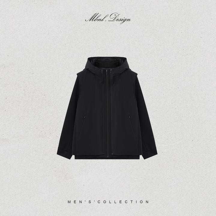 MBNL-F「Outdoor」秦磊男装鹅绒马甲绵羊毛夹克两件套LL-WWT0111