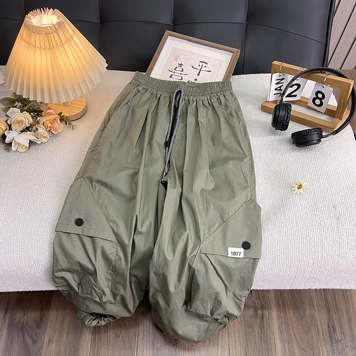 佑妈家童装 男女童春夏季新款长裤大童薄款工装裤青少年长裤