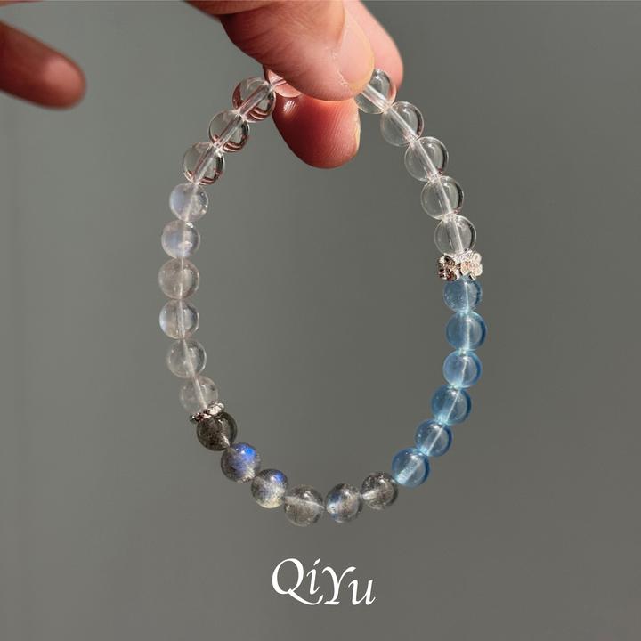 铜合金手链 女款手串珠轻奢小众精致单圈叠戴送女生闺蜜生日礼物