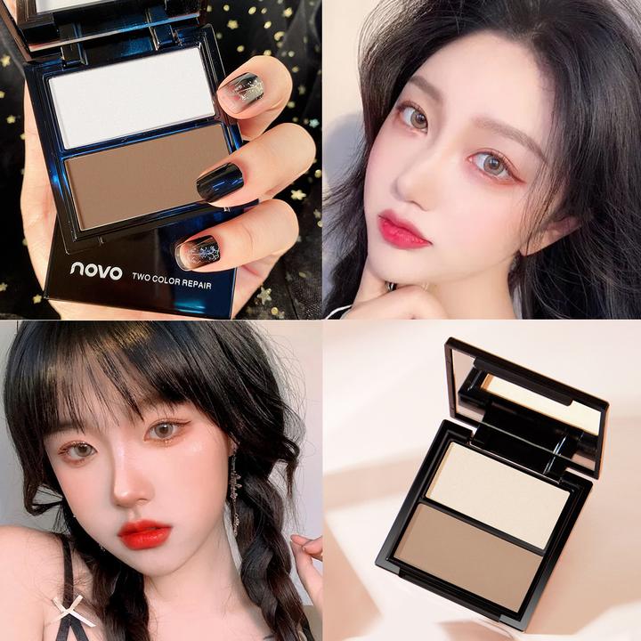 法国兰黛双色修容盘哑光鼻影阴影高光闪粉脸部提亮粉三合官方正品