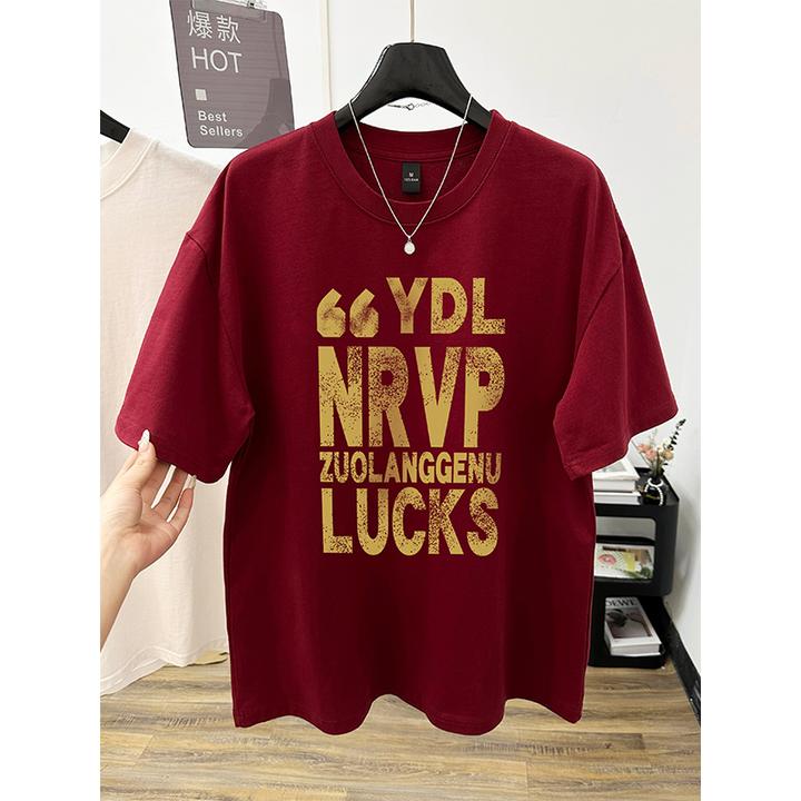 早春新款韩版潮牌纯棉情侣装短袖t恤女装宽松大码百搭圆领上衣