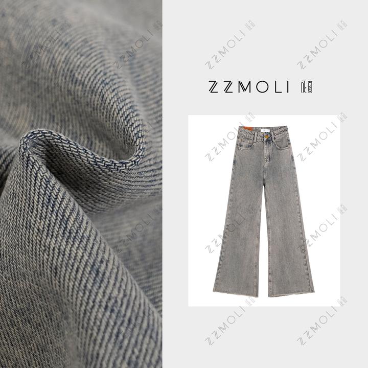 ZzMoLi征真 美式痞帅废土风 复古显瘦微喇阔腿牛仔裤子女ZBK93032