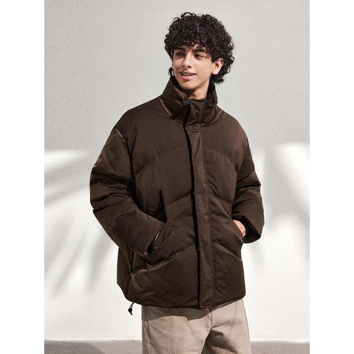 GTRG冬季新款立领夹克羽绒服防风高级感纹理cleanfit重磅保暖外套