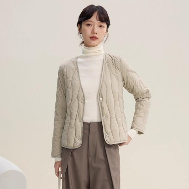 春秋外穿轻便薄款夹棉外套棉衣女士冬季大衣叠穿棉衣内胆短款棉服
