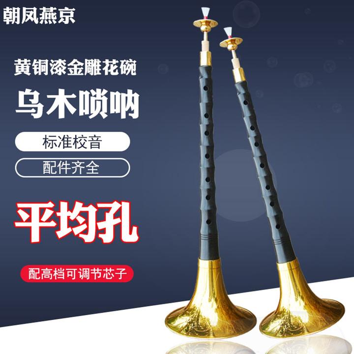 全套黑檀平均孔唢呐降B调乌木D调唢呐乐器通用成人初学者演奏级