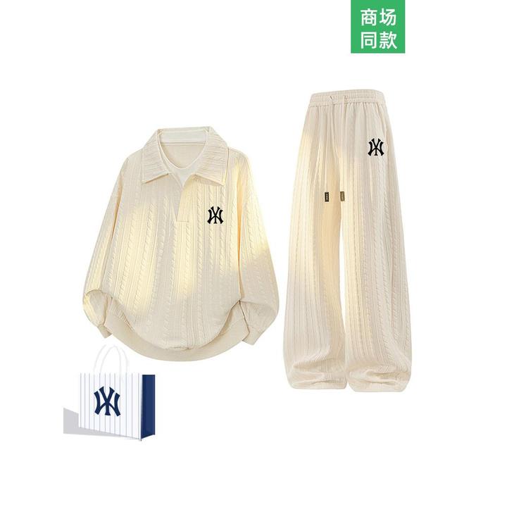 【TQUX港奢男装】运动套装男秋季新款情侣宽松大码卫衣卫裤两件套