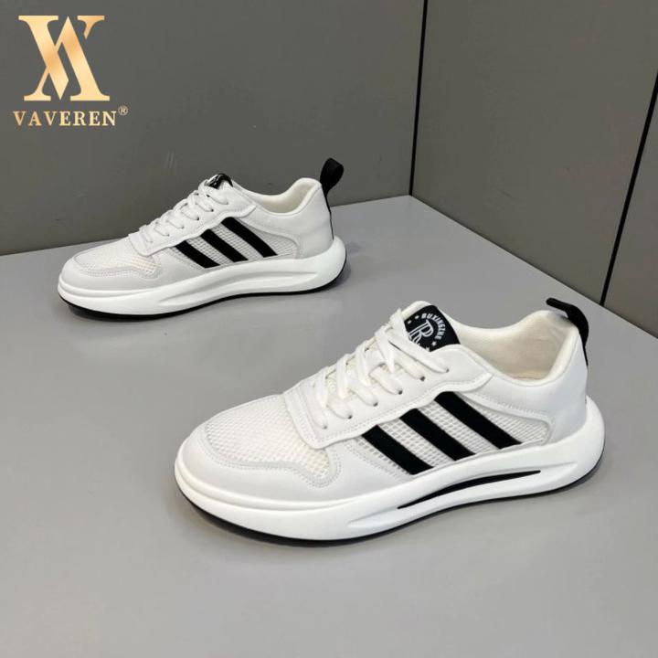 小众简约三道杠休闲鞋夏季2025新款男鞋同款软底舒适小白鞋