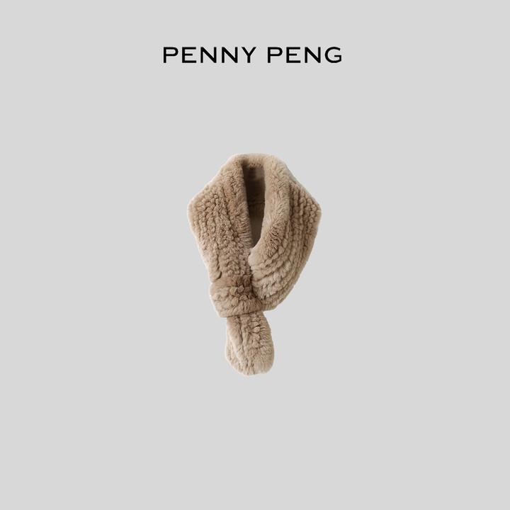 PENNYPENG 御寒神器 秋冬新品毛茸茸时尚獭兔毛皮保暖围巾围脖
