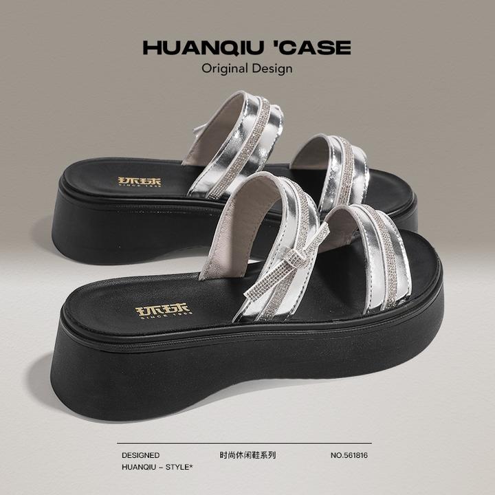 环球2025夏季新款法式厚底凉拖鞋外穿时尚百搭