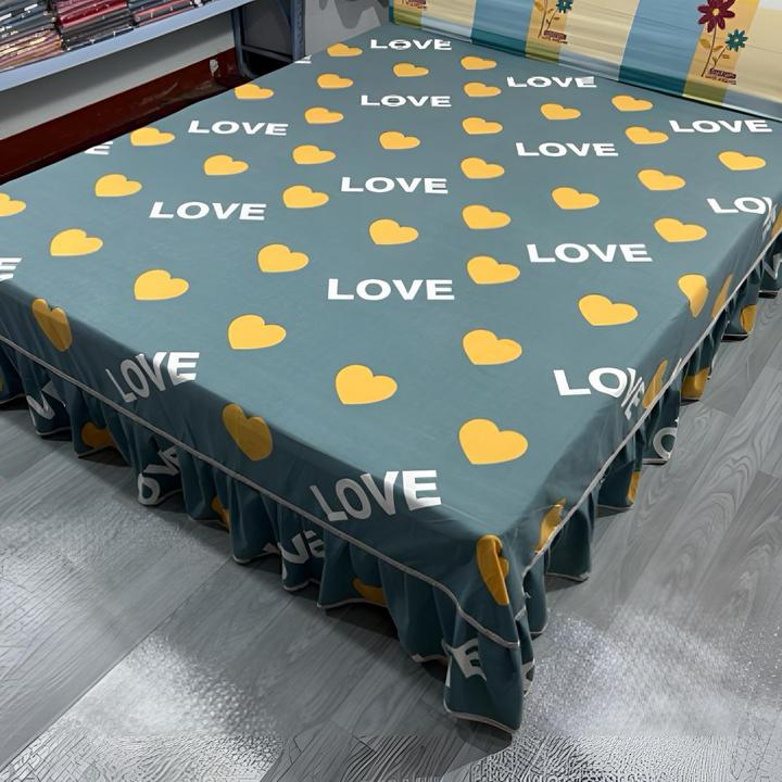 2025春季新款加厚高档优肤棉斜纹防尘床裙【买床裙送枕套一对】家用