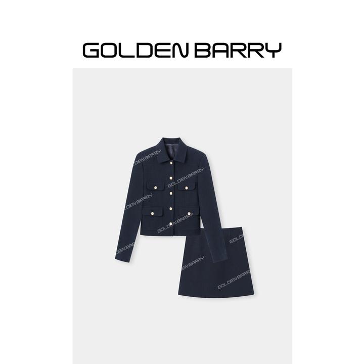 GOLDENBARRY|124109/311299“鎏金格调”经典老钱风小香外套装/半裙