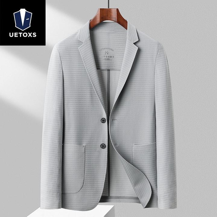 男士秋季轻奢新款冰丝透气西服高档轻薄爆款休闲免烫西装外套男款