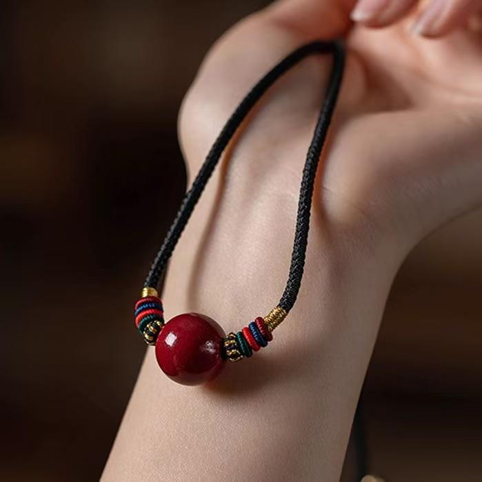 含辰砂工艺品正宗朱砂紫金砂转运珠挂件吊坠时尚百搭简约精美挂件