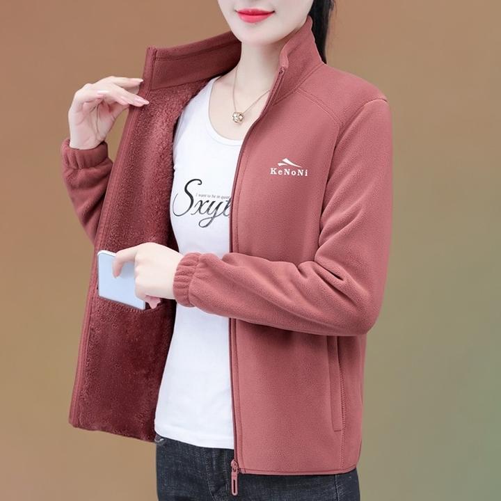 【正品】抓绒衣立领保暖外套女摇粒绒抓绒衣户外休闲奥粒绒外套女款