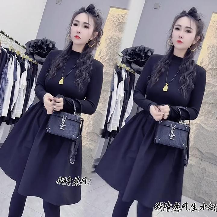 2025秋冬新款时尚显瘦气质网红高档洋气女高级百搭宽松大码连衣裙
