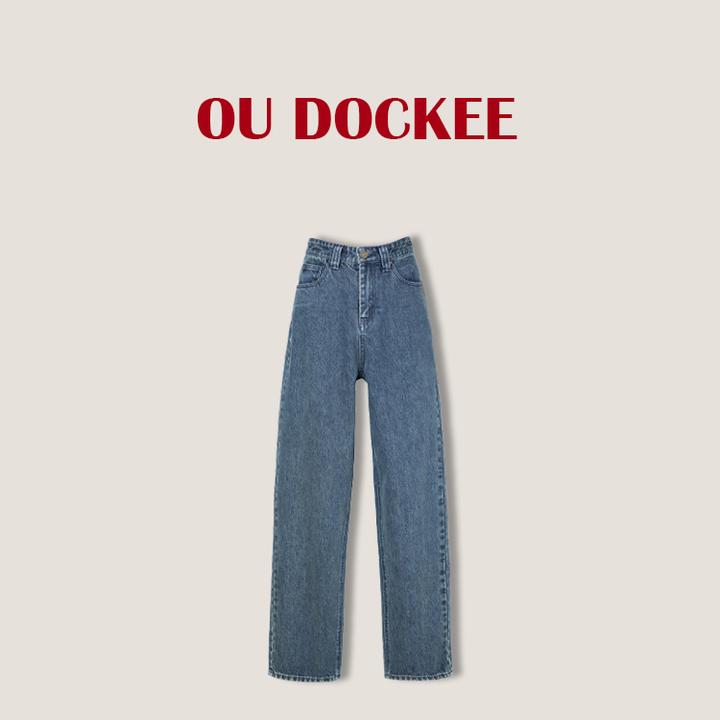 萝卜牛仔裤【OU DOCKEE】鸥纪儿春季新款直筒时尚百搭款 N2501F127T