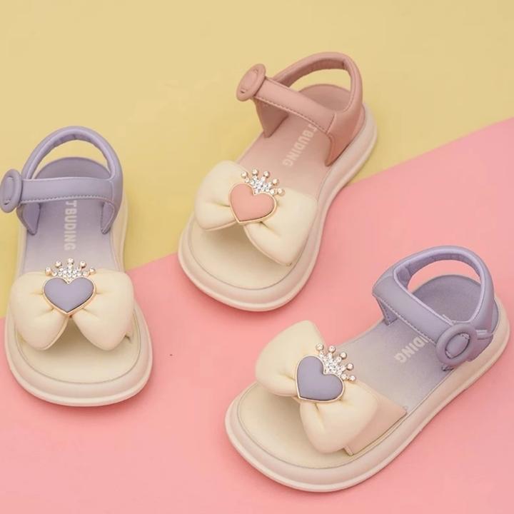 ABC 女童凉鞋2025夏季新款儿童软底鞋子小女孩沙滩鞋宝宝露趾童鞋
