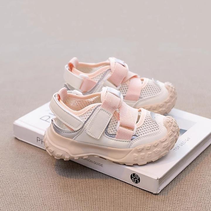 ABC女童凉鞋2025夏季新款儿童网面运动鞋小女孩包头凉鞋儿童鞋子