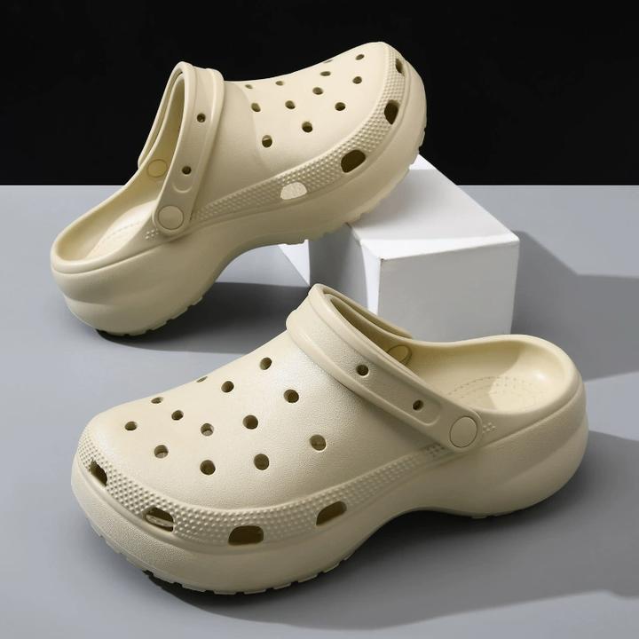 洞洞鞋男夏季新款外穿踩屎感包头半拖鞋男青少年运动厚底沙滩凉鞋