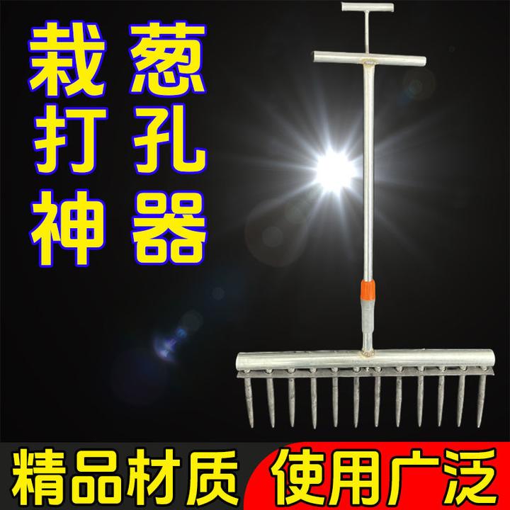 单排栽葱插葱神器葱叉子扎眼打孔神器大葱寒葱洋葱种菜移栽移苗器