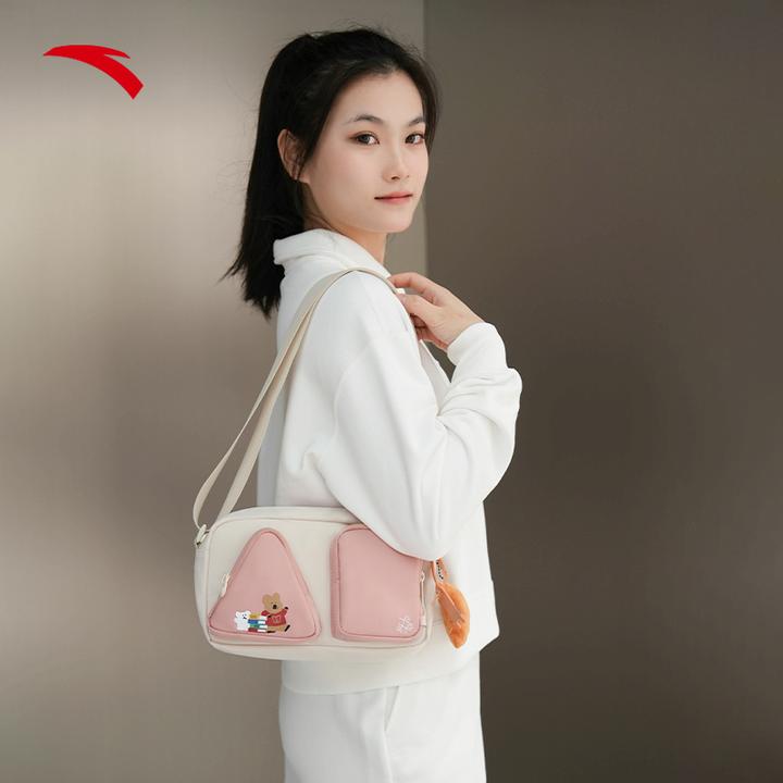 安踏运动文化男女同款斜挎包流光风时尚百搭简约潮流便携斜挎包