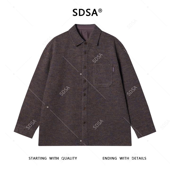 SDSA男士2025新款轻奢痞帅男装简约撞色针织开衫外套百搭时尚上衣