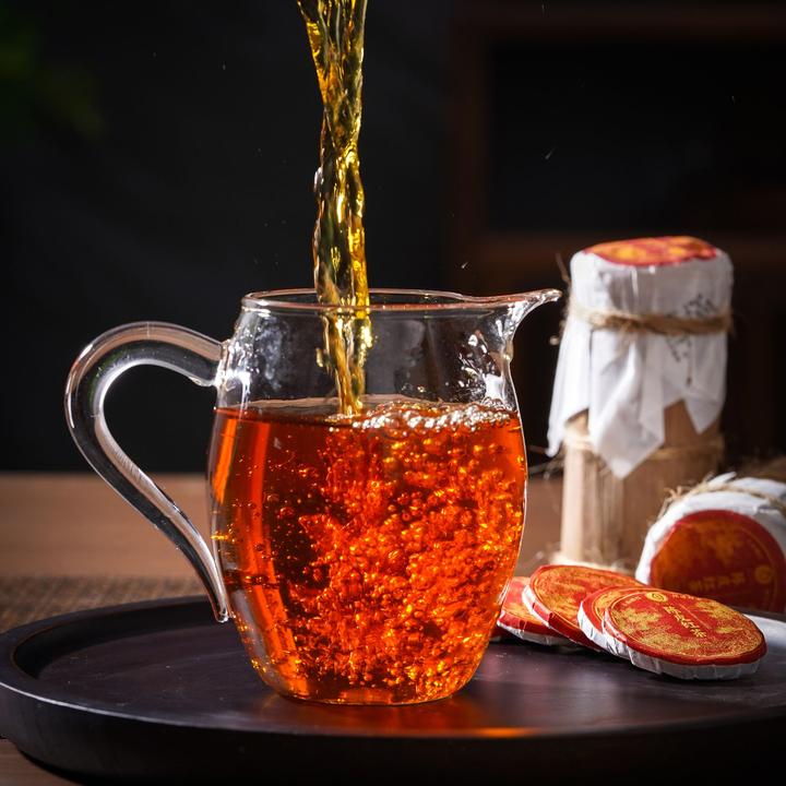 【小饼笋壳组合装】陈皮普洱熟茶/陈皮红茶 120g/筒