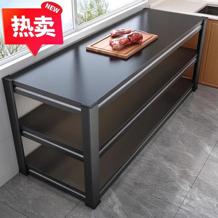 厨房置物架多功能收纳微波炉收纳蔬菜架落地式多层碳钢餐边柜加厚