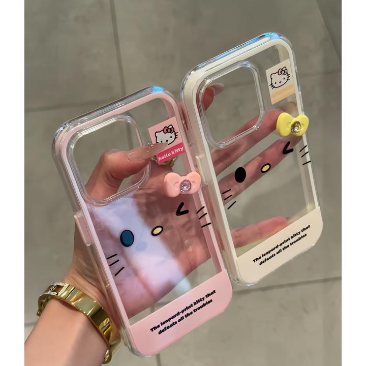 欧克里里标签kitty表情蝴蝶结适用苹果16/15promax手机壳14/13/12